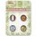 Elementy metalowe Scrap Berry's Korki Discover Italy, 4szt